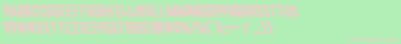 GiIncognitoleft Font – Pink Fonts on Green Background