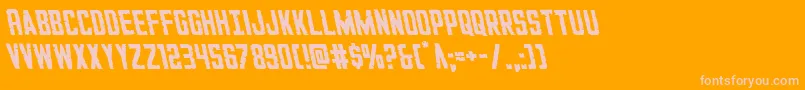 GiIncognitoleft Font – Pink Fonts on Orange Background
