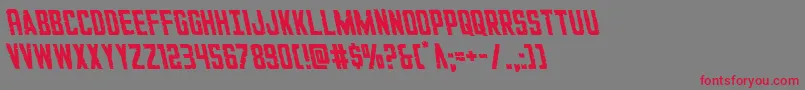 GiIncognitoleft-Schriftart – Rote Schriften auf grauem Hintergrund