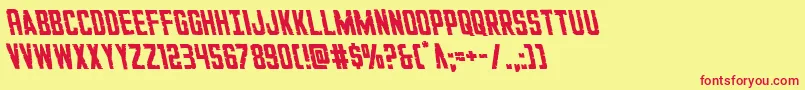 GiIncognitoleft Font – Red Fonts on Yellow Background