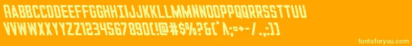 GiIncognitoleft Font – Yellow Fonts on Orange Background