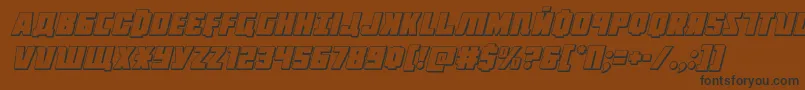 Octoberguard3Dital Font – Black Fonts on Brown Background