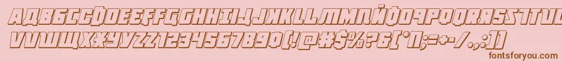 Octoberguard3Dital Font – Brown Fonts on Pink Background