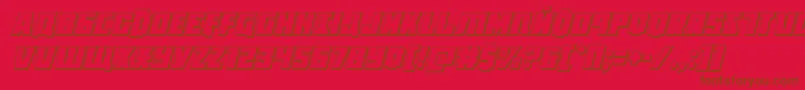 Octoberguard3Dital Font – Brown Fonts on Red Background