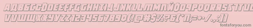 Octoberguard3Dital Font – Gray Fonts on Pink Background