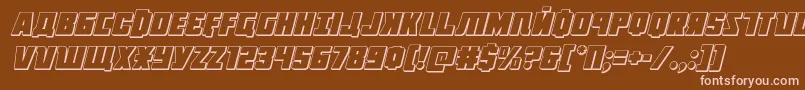 Octoberguard3Dital Font – Pink Fonts on Brown Background