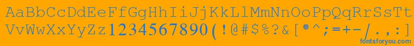 Czcionka SimplifiedArabicFixed – niebieskie czcionki na pomarańczowym tle