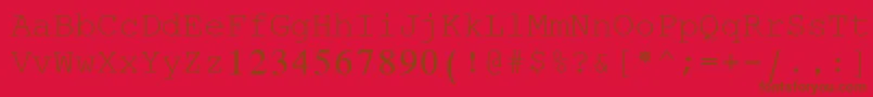 SimplifiedArabicFixed-Schriftart – Braune Schriften auf rotem Hintergrund