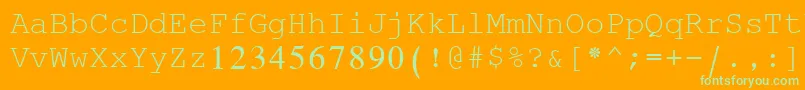 SimplifiedArabicFixed Font – Green Fonts on Orange Background