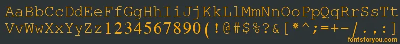Czcionka SimplifiedArabicFixed – pomarańczowe czcionki na czarnym tle