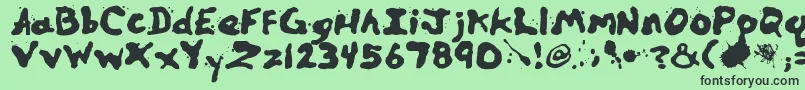 Zill Font – Black Fonts on Green Background