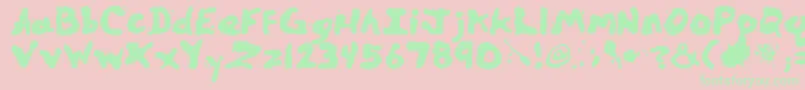 Zill Font – Green Fonts on Pink Background