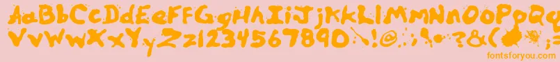 Zill Font – Orange Fonts on Pink Background