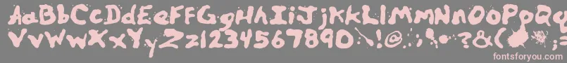 フォントZill – 灰色の背景にピンクのフォント