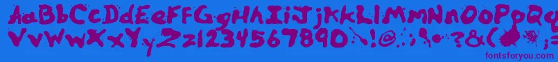 Zill Font – Purple Fonts on Blue Background