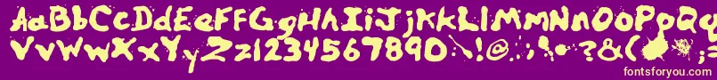 Zill Font – Yellow Fonts on Purple Background