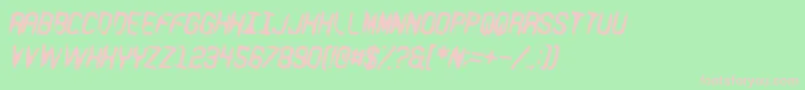 R Font – Pink Fonts on Green Background