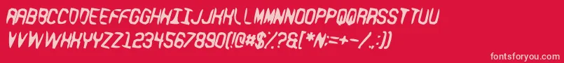 R Font – Pink Fonts on Red Background