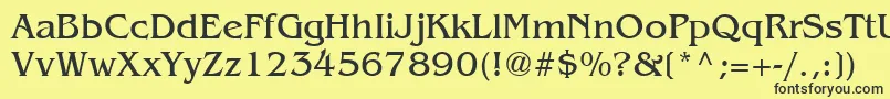 Bangkok Font – Black Fonts on Yellow Background