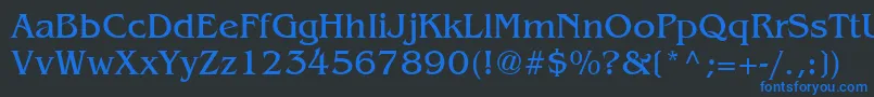 Bangkok Font – Blue Fonts on Black Background