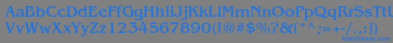 フォントBangkok – 灰色の背景に青い文字