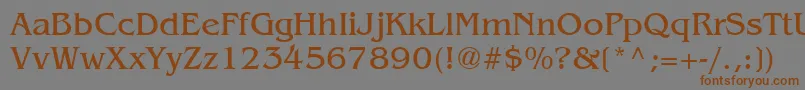 Bangkok Font – Brown Fonts on Gray Background