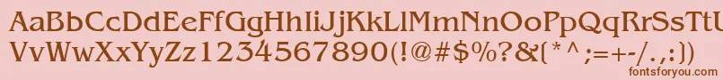 Bangkok Font – Brown Fonts on Pink Background