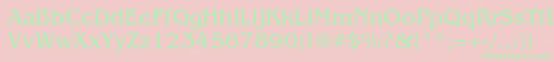 Bangkok Font – Green Fonts on Pink Background