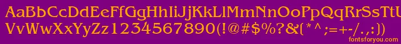 Bangkok Font – Orange Fonts on Purple Background