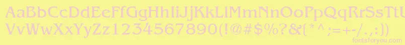 Bangkok Font – Pink Fonts on Yellow Background