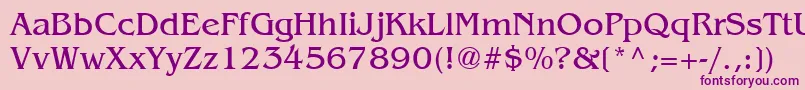 Bangkok Font – Purple Fonts on Pink Background