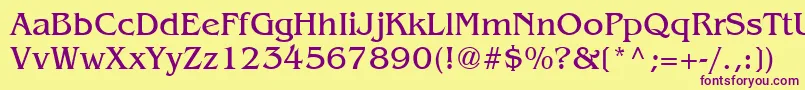 Bangkok Font – Purple Fonts on Yellow Background