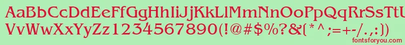 Bangkok Font – Red Fonts on Green Background