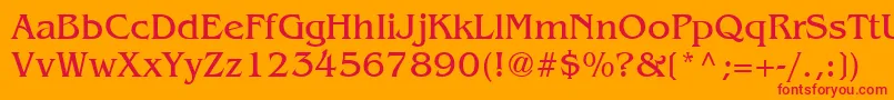 Bangkok Font – Red Fonts on Orange Background