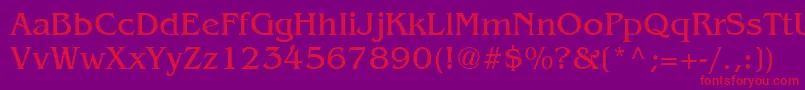 Bangkok Font – Red Fonts on Purple Background