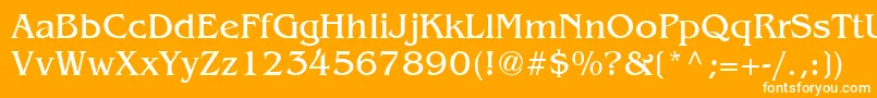 Шрифт Bangkok – белые шрифты на оранжевом фоне