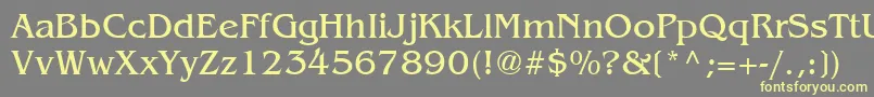 Bangkok Font – Yellow Fonts on Gray Background