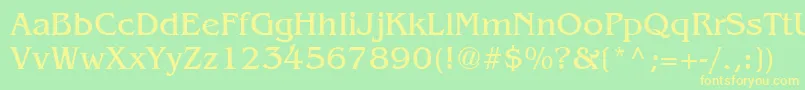 Bangkok Font – Yellow Fonts on Green Background