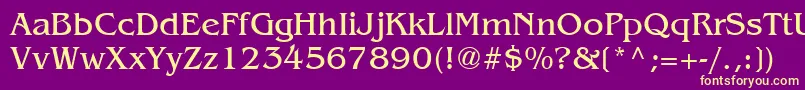 Шрифт Bangkok – жёлтые шрифты на фиолетовом фоне