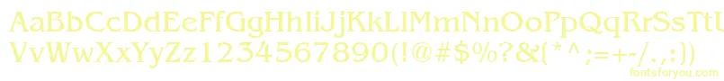 Bangkok Font – Yellow Fonts on White Background