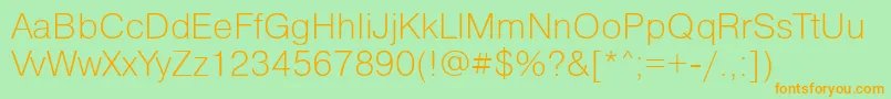 Pragmaticalightatt Font – Orange Fonts on Green Background