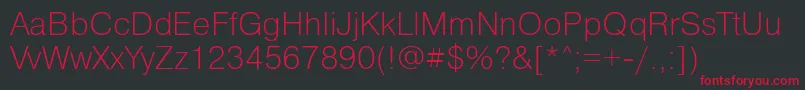 Pragmaticalightatt Font – Red Fonts on Black Background