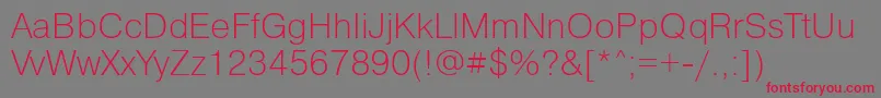 Pragmaticalightatt Font – Red Fonts on Gray Background