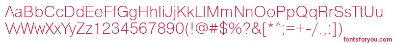 Pragmaticalightatt Font – Red Fonts on White Background