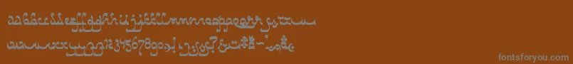 フォントCab – 茶色の背景に灰色の文字