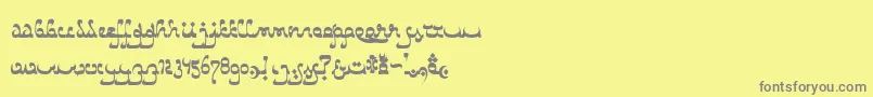 フォントCab – 黄色の背景に灰色の文字