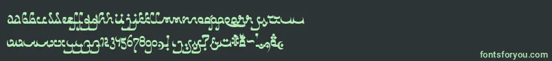 Cab Font – Green Fonts on Black Background