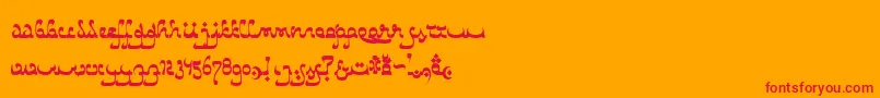 Cab Font – Red Fonts on Orange Background