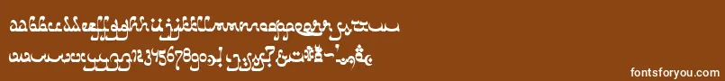 フォントCab – 茶色の背景に白い文字