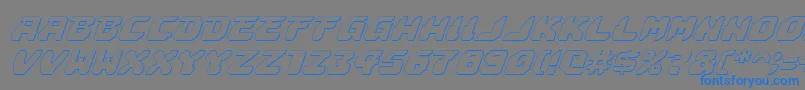 Astropolis3DItalic Font – Blue Fonts on Gray Background